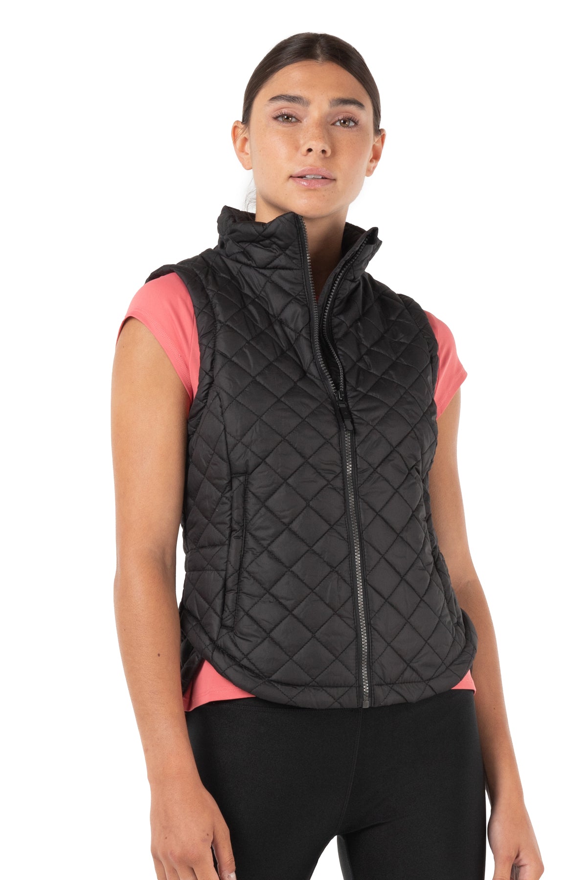 Kyodan Womens Odyssey Quilted Vest Black Camo / X-Small